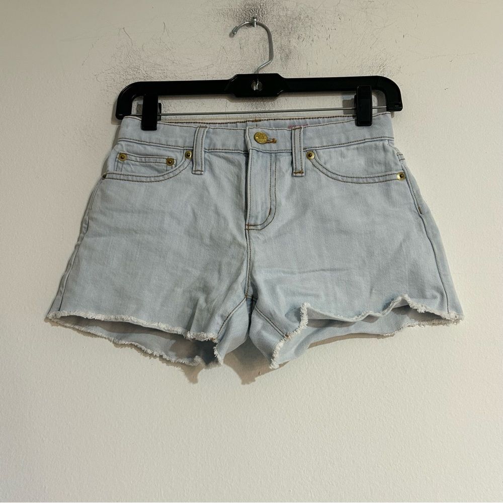 Crewcuts Girls' Distressed Denim Short Light Wash Size 10 Casual Summer